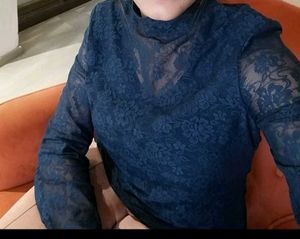 Navy blue Lace top