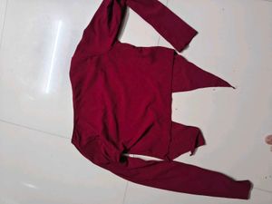 Maroon Full Sleeves Top