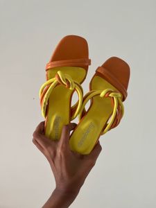 Bright yellow heels