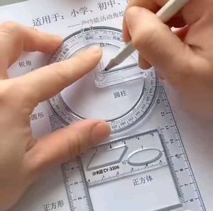 Multi Function Geometry Ruler Set