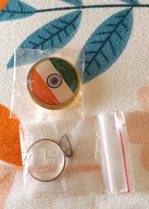 1 Flag Broch And Om Pendant