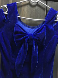 Blue Velvet Dress