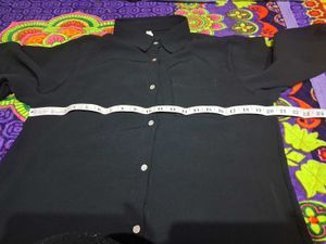 Elegant Sheer Black Button-Up Shirt