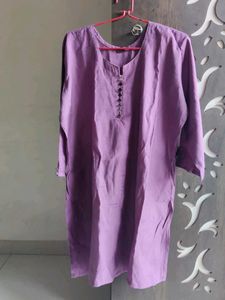 Purple Cotton Kurta
