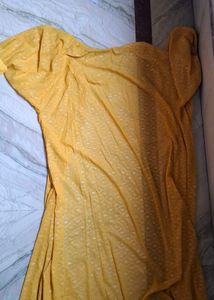 Yellow Co-ord Set with Cape