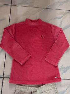 Pink Velvet Top &amp; Cargo Pants Set