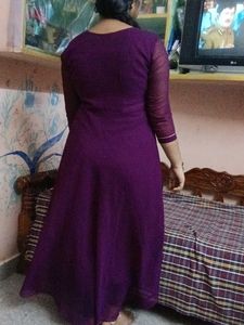 Beautiful Purple Anarkali Kurta