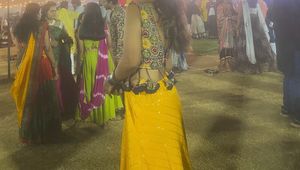 Vibrant Yellow Sequined Lehenga Skirt