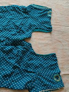Beautiful Teal and Orange Saree