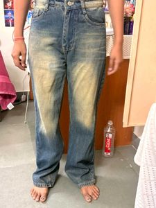 Wide Leg Grunge Jeans - Y2K Style