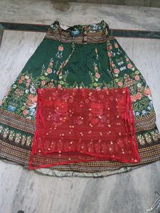 Beautiful Floral Print Lehenga Choli Set