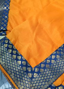 Women Yellowish Saree With Designer Blouse