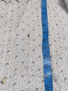 Men's White Printed Casual Shirt