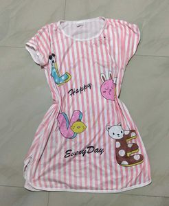Cute Striped Nightdress