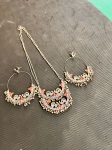 Elegant Peacock Design Necklace & Earrings Set
