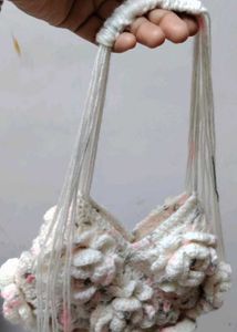 Boho Crochet Flower Shoulder Bag