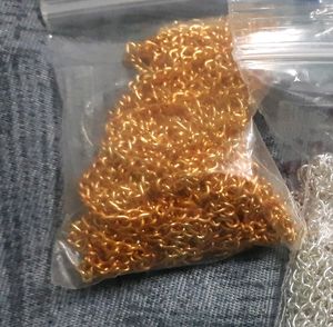 Chain Jewellery making golden silver 1+1 meters