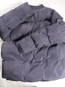 Black Puffer Bomber Jacket