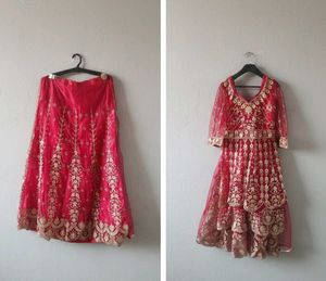 Stunning Red Embroidered Lehenga Choli