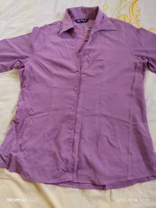 Lilac Button-Up Shirt