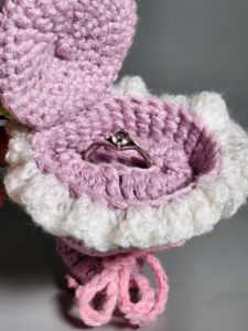 Handmade Crochet Flower bouquet to put ring