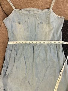 Denim Spaghetti Strap Dress