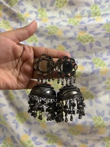 Afghani Oxidised Jhumka Earrings
