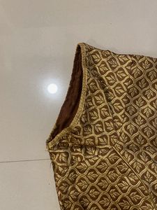 Elegant Gold Embroidered Blouse