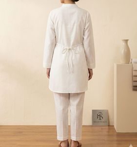Elegant White Embroidered Kurta Set