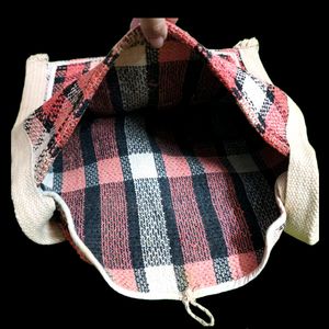 Multicolored Handloom Fabric Bag