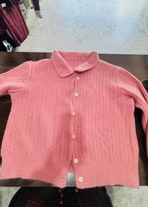Peach Knit Cardigan