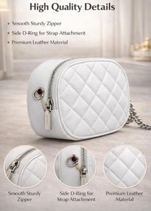 Chic Quilted Oval Crossbody Bag
