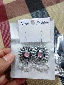 oxidised silver earrings