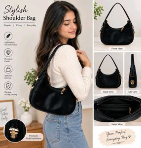Stylish Black Shoulder Bag