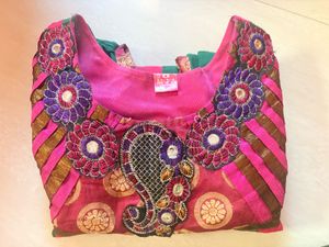 Beautiful Striped anarkali top