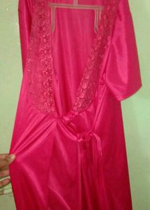 3 Pice Nighty Pink And Purlal Colour