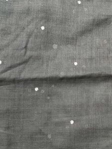 Elegant Black Saree with White motifs