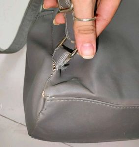 Stylish Grey Chevron Backpack/ bag