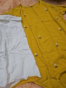 Mustard Kurti set 🌼
