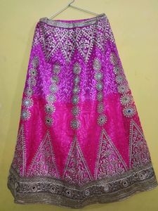 Pink Embroidered Lehenga