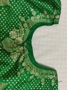 Stunning Green Brocade Blouse