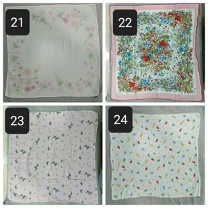 24 Vintage Floral Pocket Squares