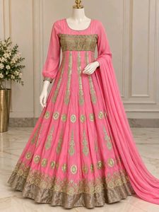 Pink Anarkali kurta