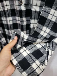 Black &amp; White Flannel Shirt