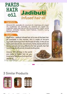 Natural Paris hair oil