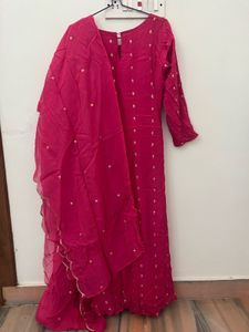 Vibrant Pink Kurta Set with Dupatta