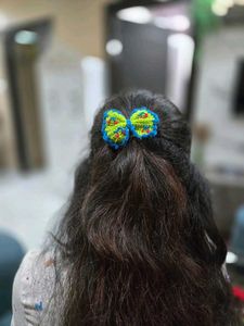Handmade Crochet Bow Hair Clip
