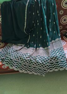 Gorgeous Green Lehenga Choli(semi stitched)