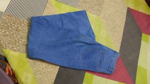 Blue Wide Leg Denim Jeans