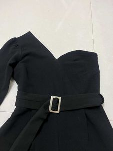Premium Luxurious Black One-Shoulder Jumpsuit